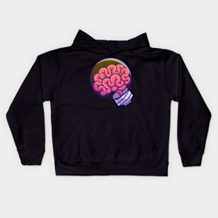 Lamp With Brain Cartoon Kids Hoodie